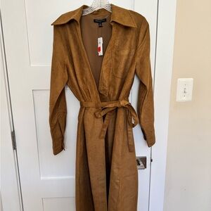 Banana Republic Brown Suede Dress